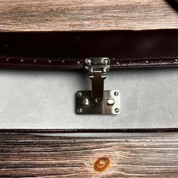 Anne Taylor Y2K Mini Baguette Bag Gray and Brown Suede and Leather - Picture 3 of 16